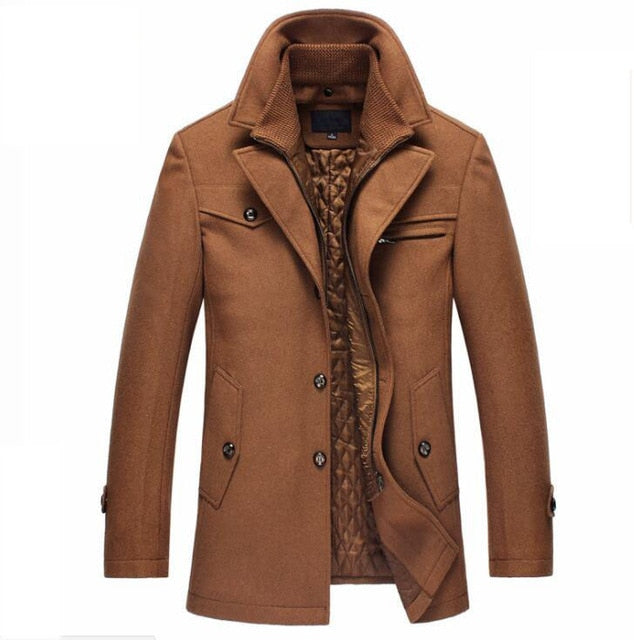 Comfortabele heren piekjas, warme buitenjas perfect voor winterse omstandigheden en een klassieke stijl.