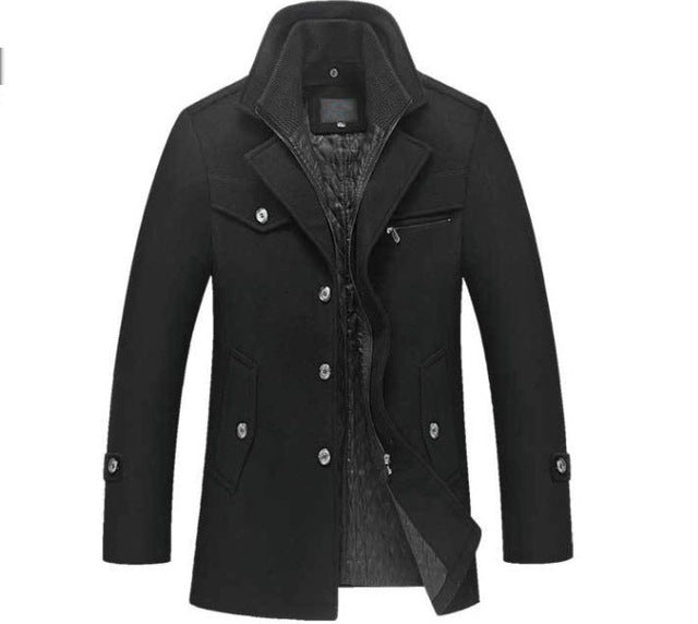 Klassieke heren winter piekjas, hoogwaardige stof voor duurzame warmte en een tijdloze stijl. Herenmode.