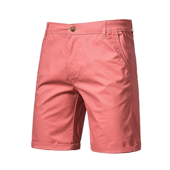 Heren chino shorts met elastische tailleband, essentieel voor je casual zomeroutfit.