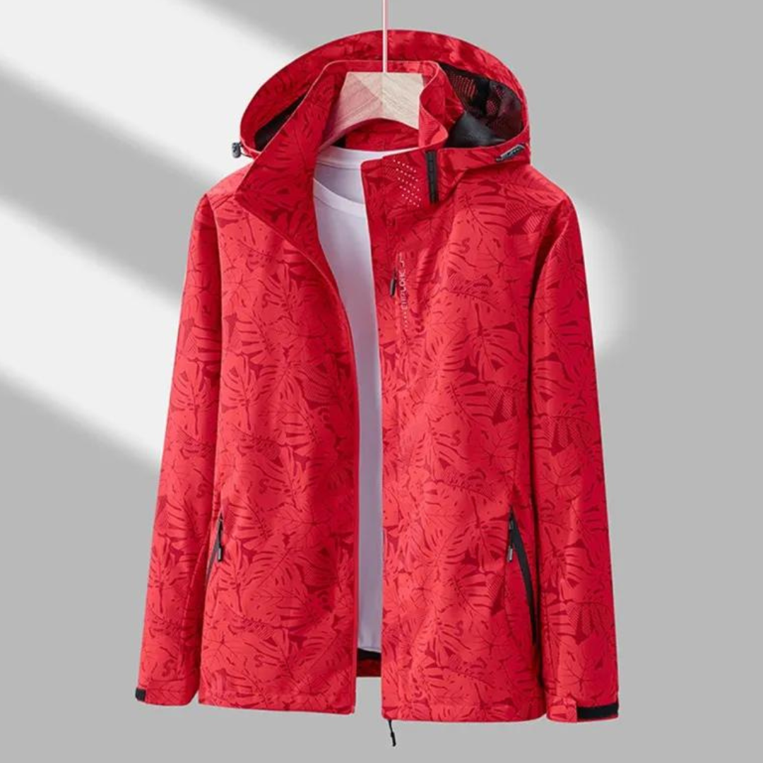 "Wind- en waterdichte Celine jas voor dames met trendy capuchon en slanke pasvorm, perfect voor outdoor avonturen."