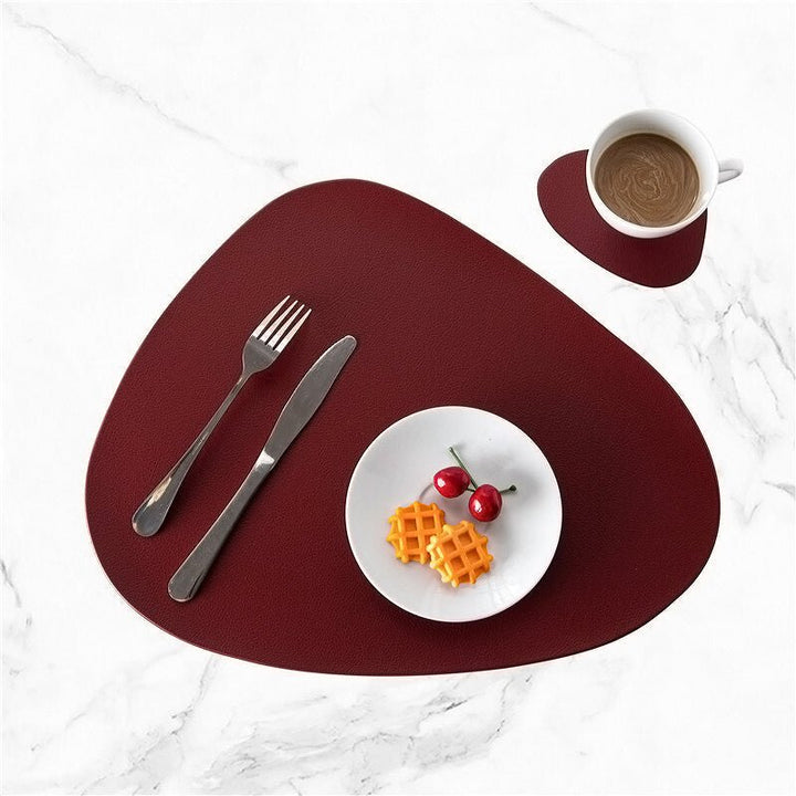 Moderne waterbestendige leren placemat, beschermt eettafel duurzaam en is makkelijk schoon te maken na diner.
