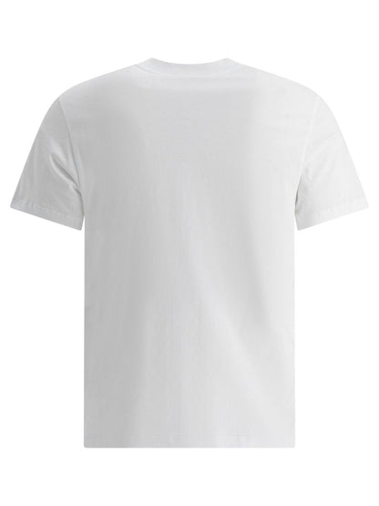 Wit heren T-shirt van 100% katoen, klassieke pasvorm, korte mouwen en minimalistisch borduurwerk voor alle gelegenheden.