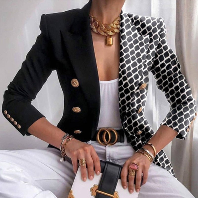 Elegante dames blazer jas met trendy pasvorm, ideaal voor een chique outfit. Veelzijdig mode jasje voor vrouwen.