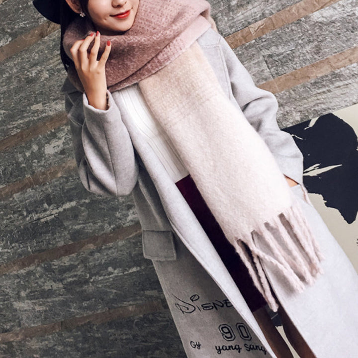 Comfortabele en modieuze dames sjaal van cashmere plaid, perfect voor koude dagen.