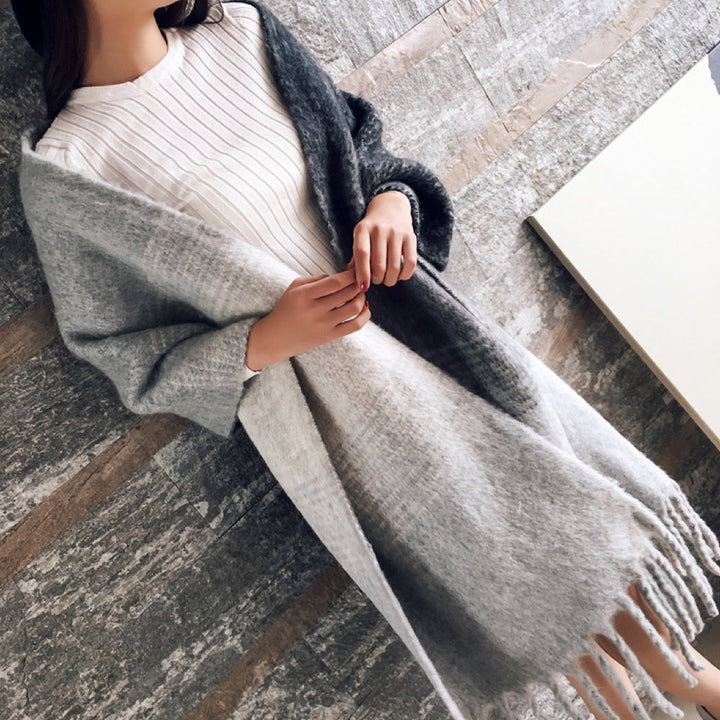 Luxe cashmere plaid omslagdoek voor dames, warm en stijlvol accessoire voor elke outfit.