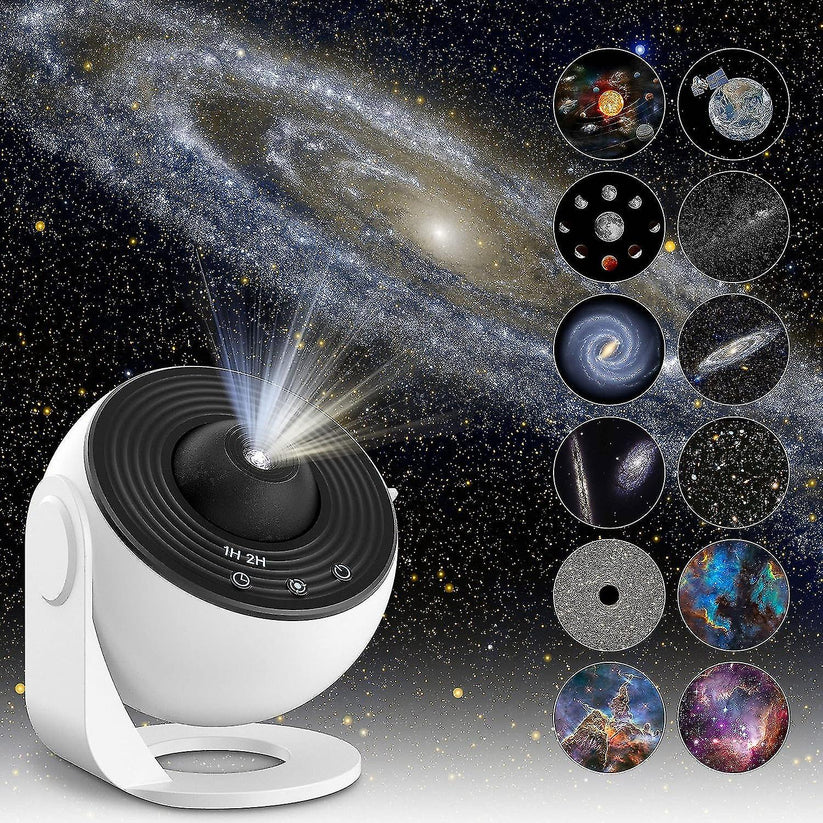 Sterrenprojector planetarium: realistisch sterrenhemel en galaxy projectie voor slaapkamer sfeerverlichting.