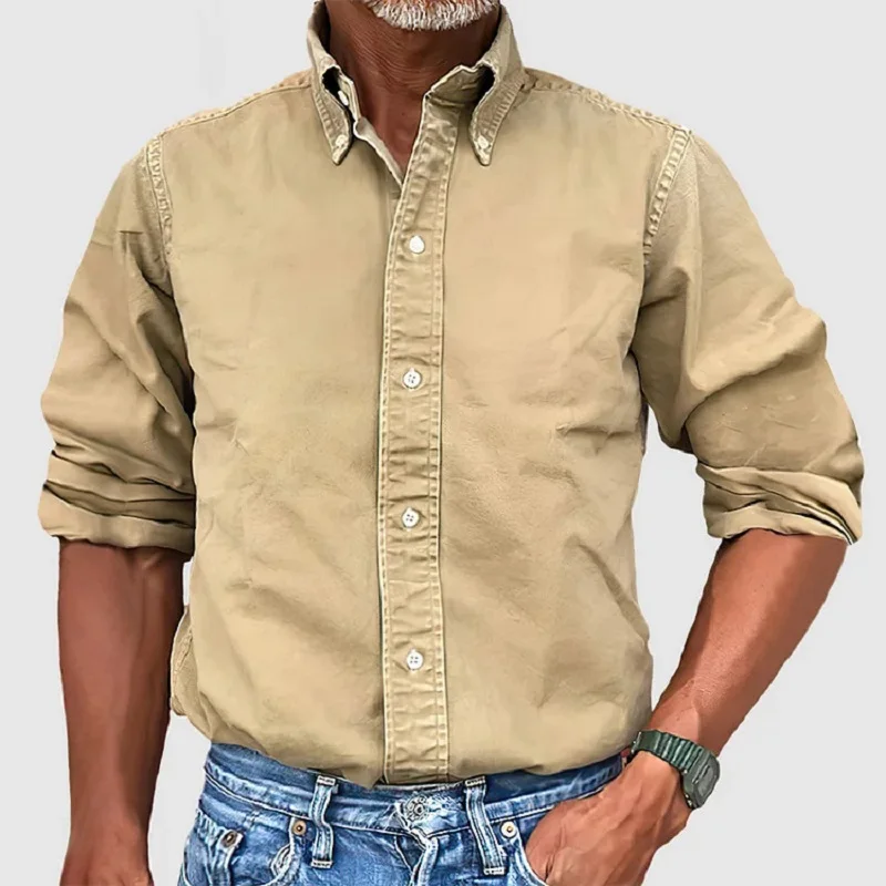 Comfortabel slim fit herenoverhemd Luis met lange mouw, perfect voor veelzijdige herenmode. Stijlvol en basic.
