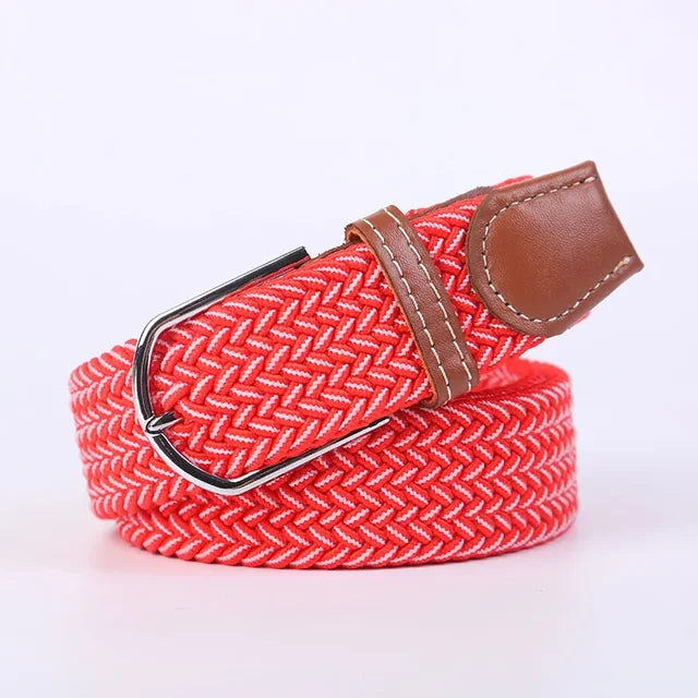 Zwarte elastische riem, imitatieleer, unisex, de ideale accessoire voor elke outfit.