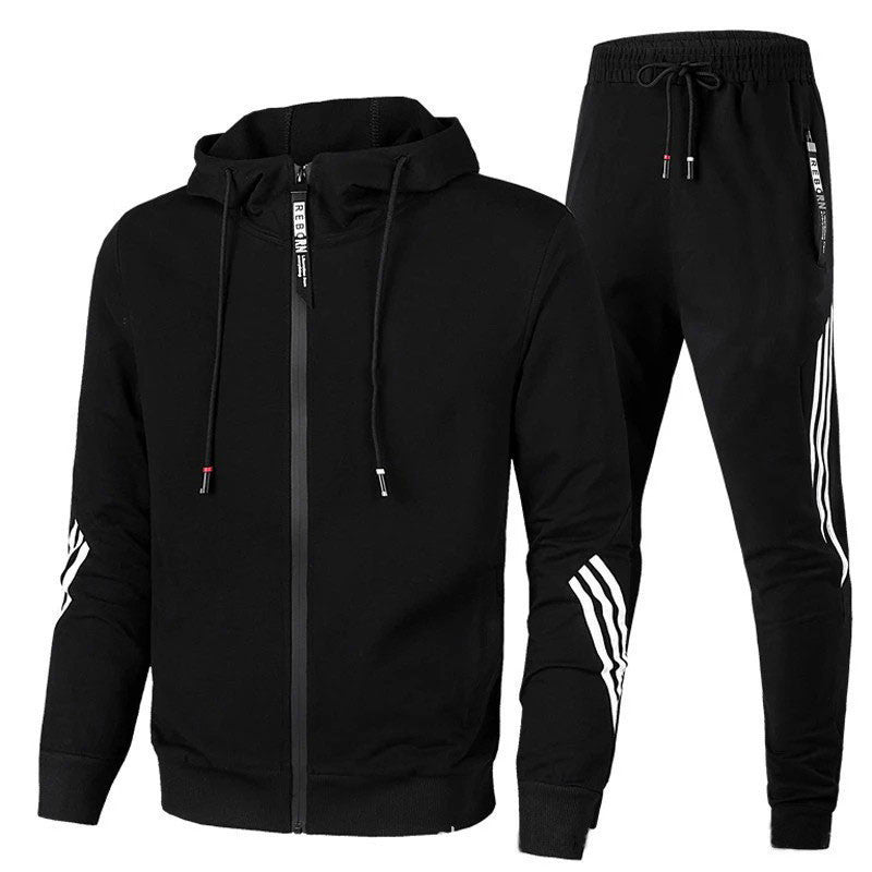 Comfortabel heren athleisure trainingspak van wolmix. Stijlvolle herenkleding voor sport en vrijetijdskleding.