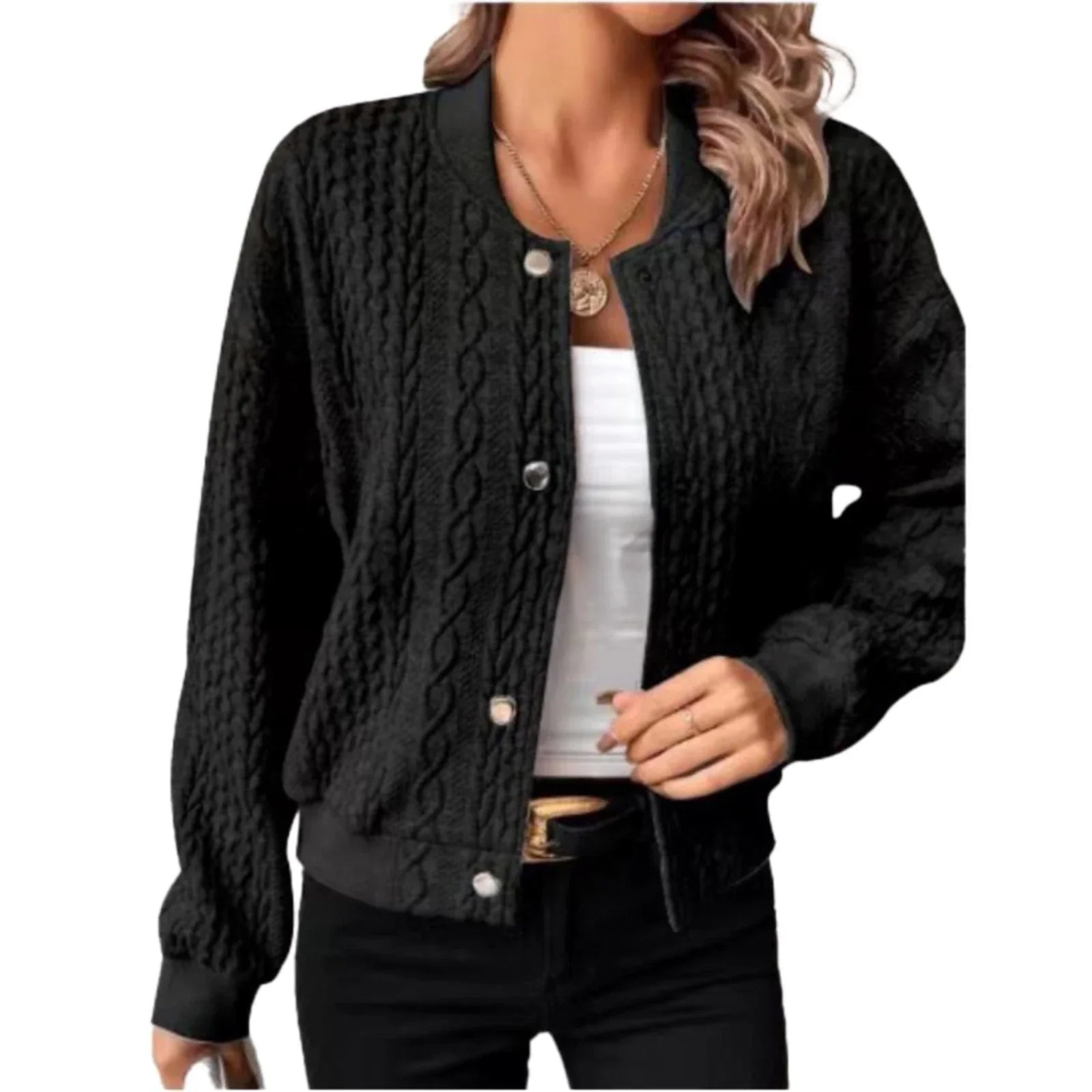 "Zacht damesvest met knoopjes, elegant ontwerp, perfect voor meerdere looks, gemaakt van hoogwaardige materialen."