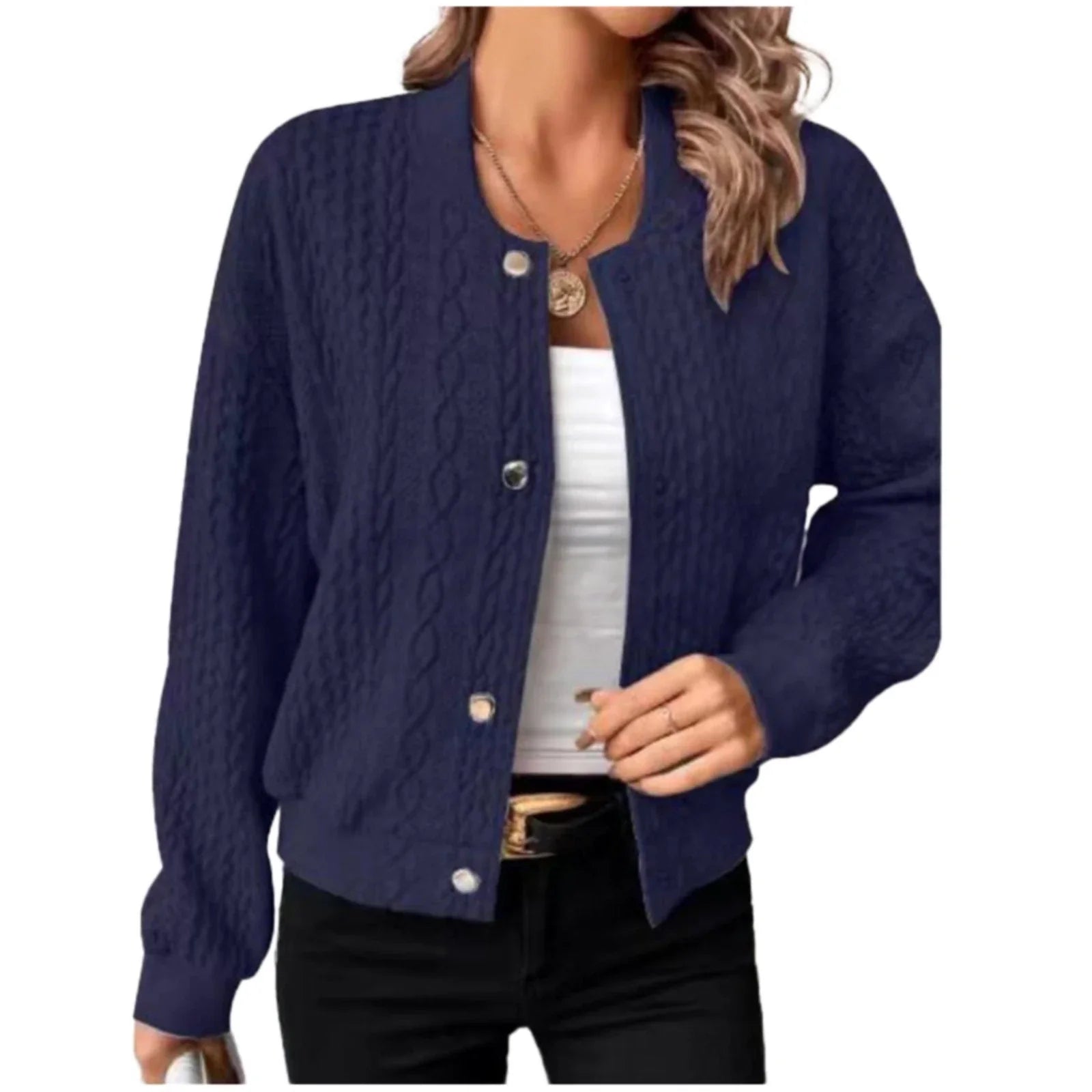 "Zacht damesvest met knoopjes, elegant ontwerp, perfect voor meerdere looks, gemaakt van hoogwaardige materialen."