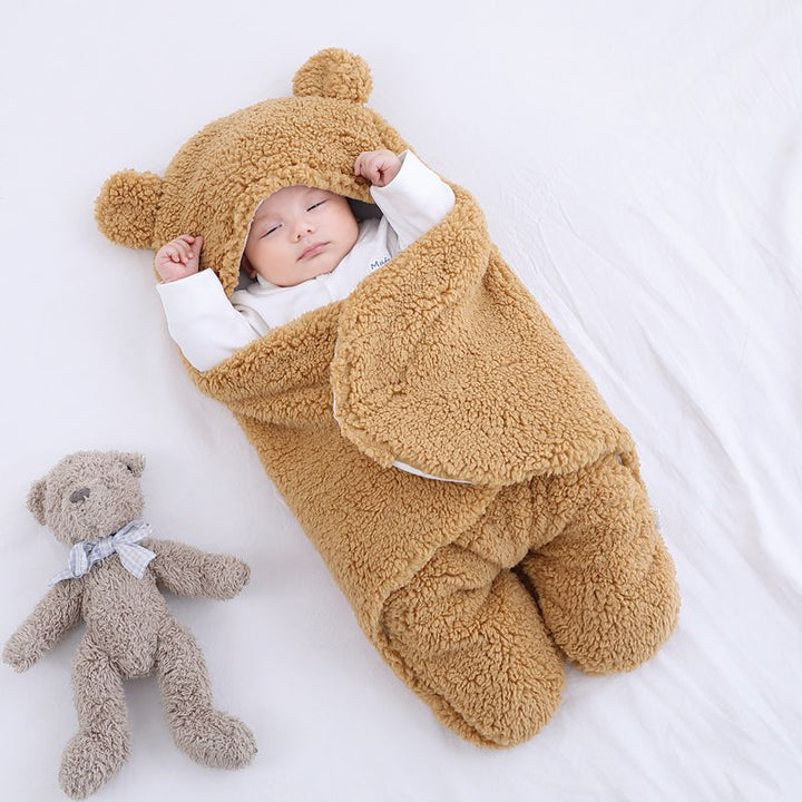 Zachte, ademende katoenen baby wikkeldoek voor pasgeboren, ideaal voor comfort en geborgenheid.