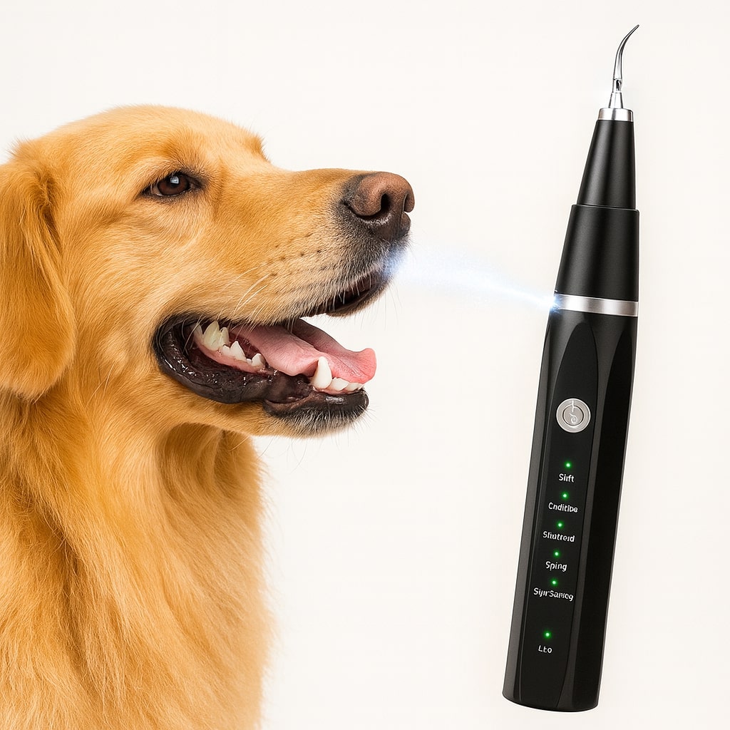 PlaqueVrij tandsteen verwijderaar voor honden en katten, essentieel voor mondhygiëne en tandverzorging.