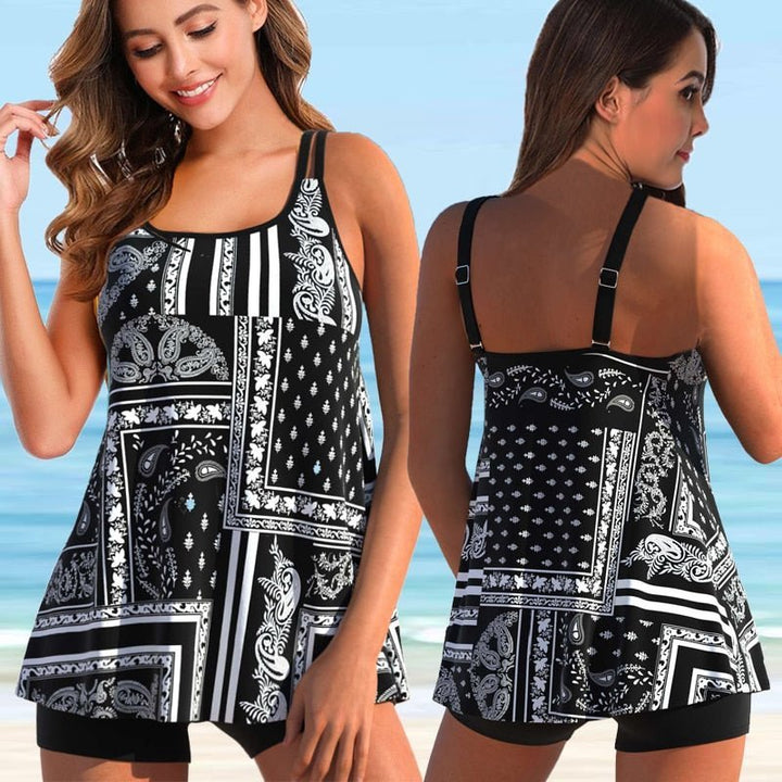 Comfortabele dames tankini Marielle, ideaal plus size badpak voor strand en zwembad.