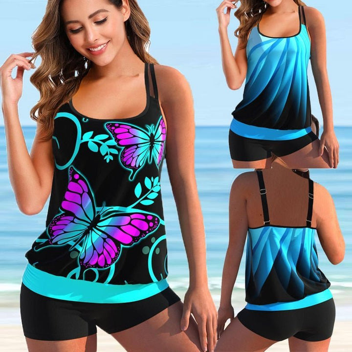 Marielle plus size tankini, een comfortabel en ondersteunend dames badpak voor alle maten.
