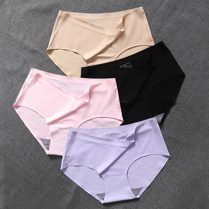 "Zijdezacht naadloos ondergoed in diverse kleuren, geen zichtbare lijnen, comfortabel en ademend voor dagelijks gebruik."