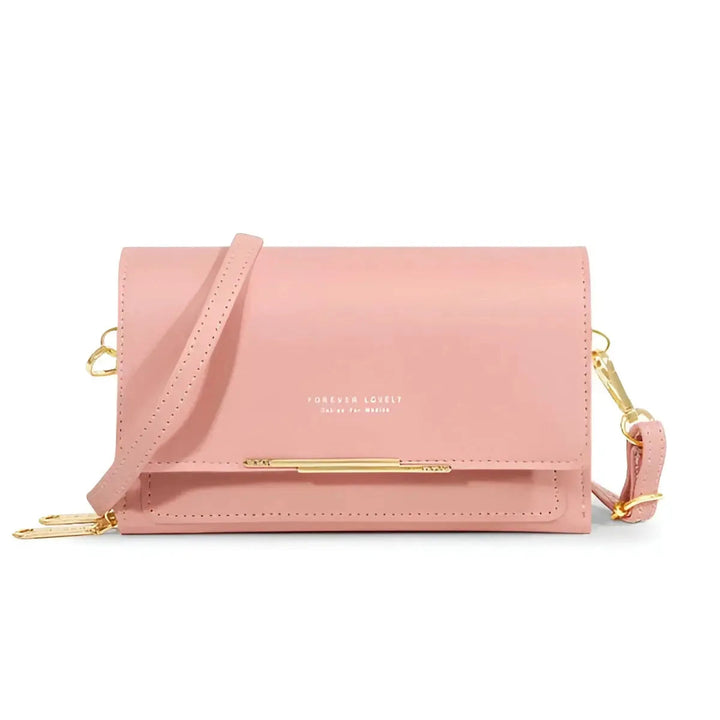 Veelzijdige PU-leren dames handtas met verstelbare riem, te dragen als schouder- of crossbody tas.