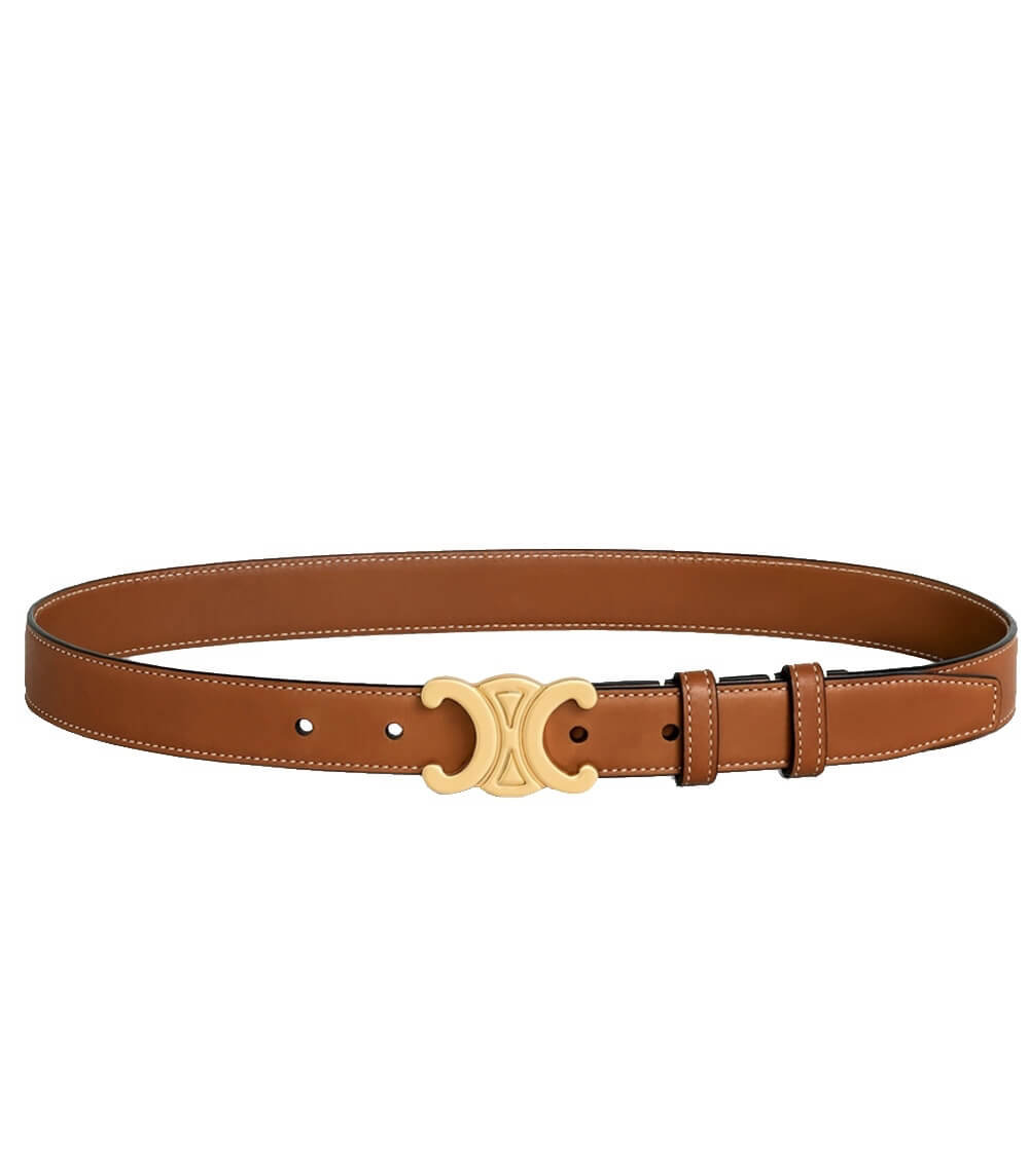"Zwarte luxe leren riem met gouden gesp, veelzijdig voor casual en formele outfits, elegant en stijlvol accessoire."