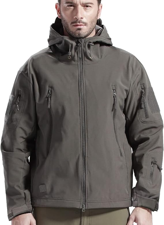 Fleecegevoerde waterdichte outdoor jas, onderdeel van de unisex winterkleding set, ideaal voor buiten.
