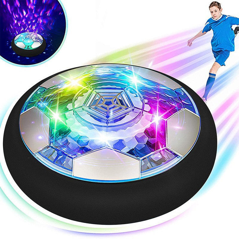 "Zwevende indoor voetbal met LED-verlichting, zachte randen, geschikt voor kinderen, veilig en speels voor binnenhuis."